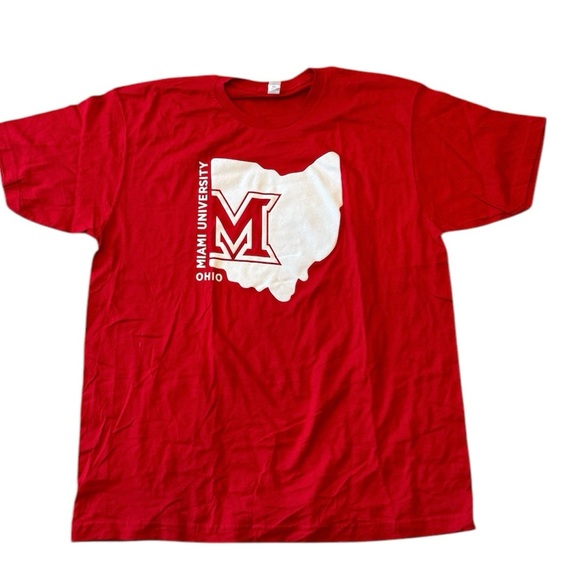 NWOT Miami Ohio TShirt Red White XL Collegiate - Picture 1 of 4